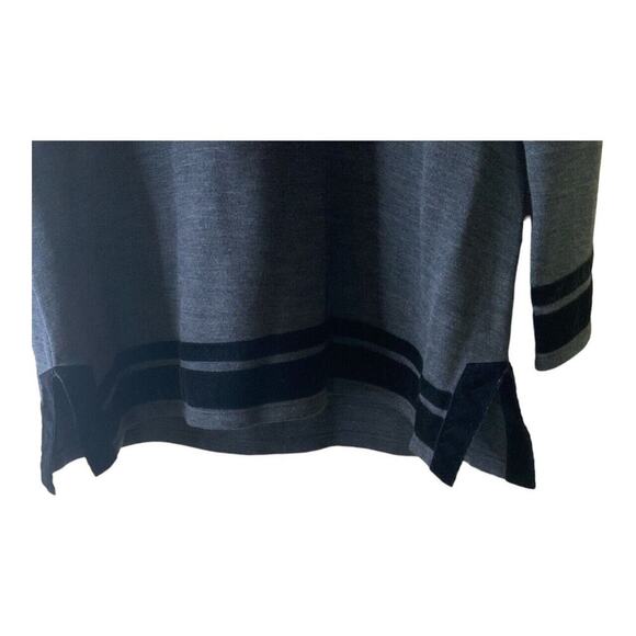Soft Surroundings Womens XL Runway Pullover Velvet Trim Tunic Wool Sweater Knit - Picture 8 of 13